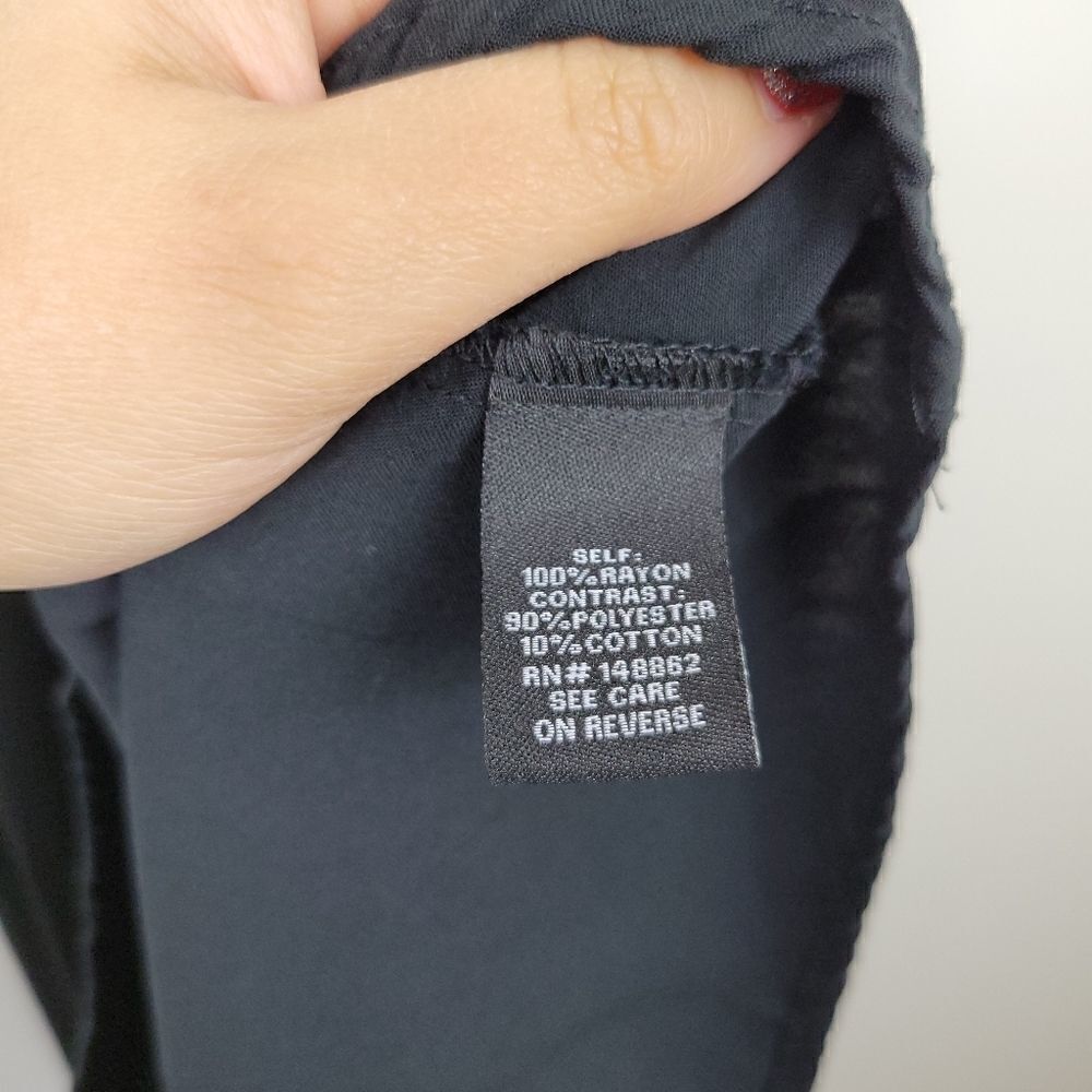 Torrid Lace-Up Challis Trapeze Maxi Dress – Black 00 (10) - Picture 12 of 13